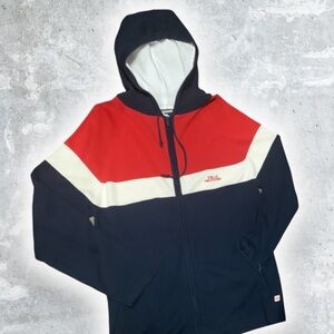 Men's Rocawear Navy | Red | Natural Hooded Full Zip Sweater NWT